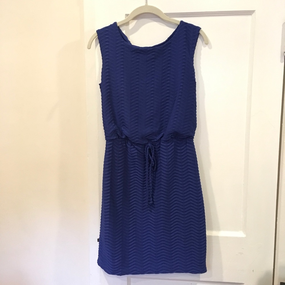 Blue textured Enfocus Studio dress Sz 4